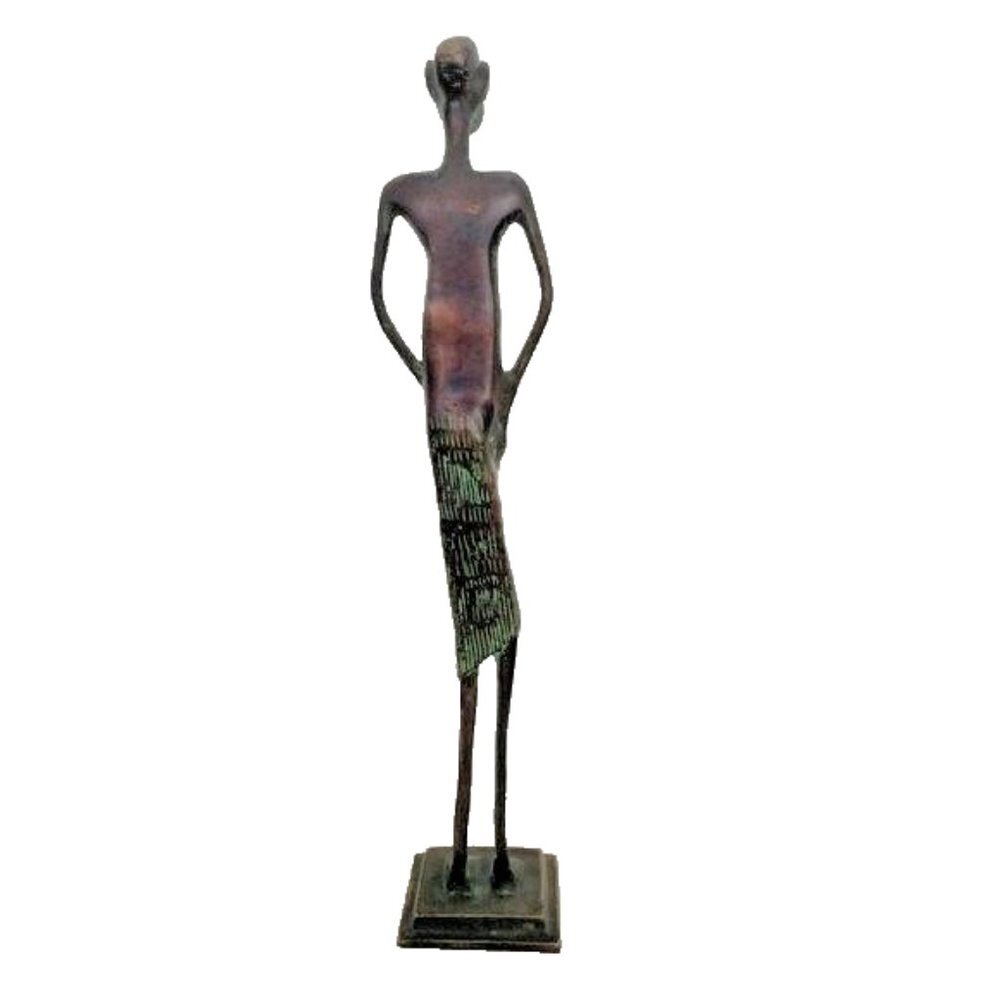 African Tribal Heavy Metal Art Figurine Statue Vintage - Picture 10 of 10